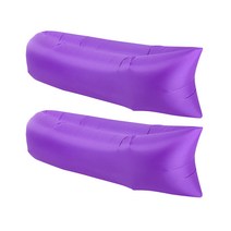 블럭마트 캠핑용 에어소파 2p, 퍼플