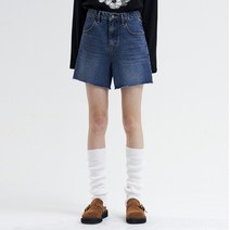 밀리언코르 여성용 커버밴드 A라인핏 4부 데님 쇼츠 DANA 8194