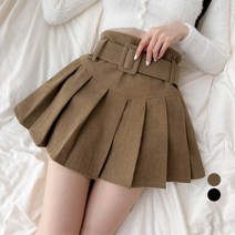 밀키버터 여성용 벨트세트 코듀로이 테니스 미니 스커트
