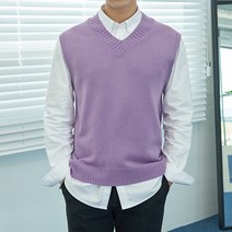 언탭트 남성용 브이넥 니트 조끼