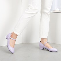 잠비 여성용 펀스 수제화 메리제인 힐 3cm