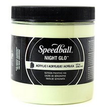 스피드볼 아크릭 실크스크린 야광잉크, Night Glo White, 236.2ml