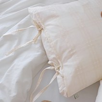 까사베르데 선샤인 선염면 자루형 리본 면 베개커버