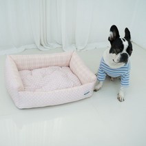 페르메스 반려동물 앙뗄라 디자인 사각방석, 핑크