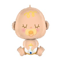 GRABO 베이비 은박풍선, 혼합색상, 1개
