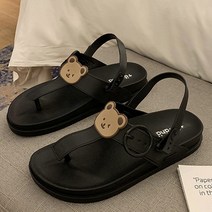 조이슈 여성용 네포드 곰돌이 스트랩 쪼리 샌들 슬리퍼