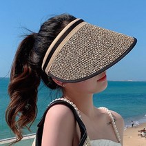 지니얼 여성 와이드챙 라탄 썬캡 MJ2738