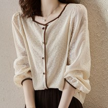 패션풀 앨고 펀칭 자수 블라우스 27205