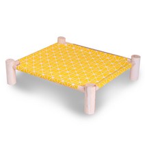 딩동펫 반려동물 북유럽 원목침대 해먹, 옐로우레몬