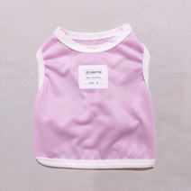 도기스타 아이쥐옷 이탈리안그레이하운드옷 여름 배색 크롭티, 배색 연보라