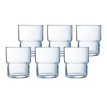 루미낙 퓨넘블 스텍 유리컵 270ml, 투명, 6개