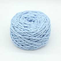 마크라메 색상면사 얇은 뜨개실 2.5mm 100g, 21 베이비블루, 70m