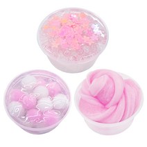 아트니즘 핑크 슬라임 120ml x 3종 세트, 1세트, 벚꽃엔딩, 복숭이, 분홍샤베트