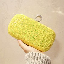 웨딩 이브닝 드레스 디너백 둥근 쉐잎 다이아몬드 클러치