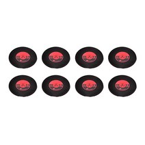 레코드판 PVC 바이닐 컵받침 코스터 8p, 레드