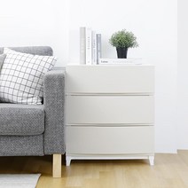 라이피스트 플라스틱 와이드 서랍장 3단, 샌드베이지, 3개