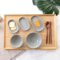 프렐류드 크리미 타원 혼밥 6p 세트, 그레이, 6종