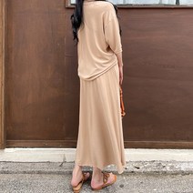 오키 여성용 리베 잔골지 텐션 좋은 스커트 밴딩 세트