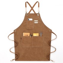 마음이음마켓 맞춤 작업복 앞치마 61 x 80 cm, 브라운, 1개