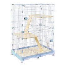 펫츠핸들러 토끼 친칠라 페럿 2단 럭셔리 케이지 대형 PH-F818, 스카이블루, 1개