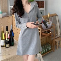 앤써 캐주얼 미니 집업 원피스