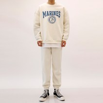 해리슨 남성용 기모 마린 맨투맨 + 조거 팬츠 세트 SD782 LJE1070