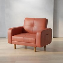 LTJ 등받이 각도조절 미니 1인용 소파 80cm RKL4, 레드