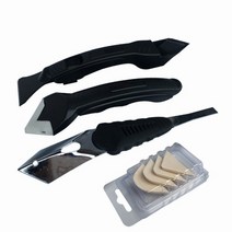 닥터리빙스토어 스크레이퍼 제거 접착제 잔류 스크래치 코킹 도구 세트, 1세트