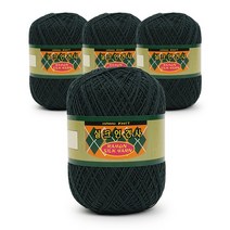 필립섬유 쎄비 실크 인견사 뜨개실 90g x 4p, 834 메란지그린블랙