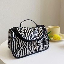 실크 지브라 유니크 지퍼 파우치