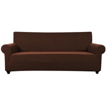 아리코 스판형 와플 소파커버, 다크브라운(3인용)