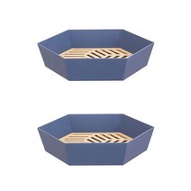 앤티스 로벨리아 이중 배수 바구니 육각, 블루, 2개