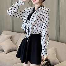 루나걸 큐티 도트 블라우스