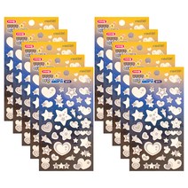 스튜디오에잇 말랑말랑 야광 스티커, 별하트, 10개