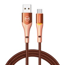 맥도도 인디케이터 C타입 QC4.0 데이터 전송 충전 케이블, 1m, 오렌지