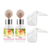 향기마을 차량용 송풍구 디퓨저 본품 17ml x 2p 세트, 복숭아, 1세트