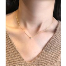 디아더컬러 여성용 다이아 골드 목걸이 14kgp 10mm
