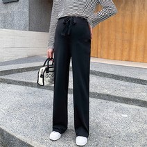 여성용 임산부 캐주얼 통기성 와이드 레드 팬츠