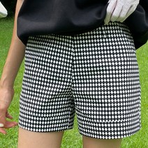 피핀 여성용 골프 일상 체크 숏 팬츠 79655