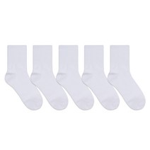 박군 남성용 학생 무지 카바 중목 패션 양말 5족