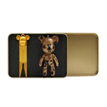 포포베 골프 퍼터 키퍼 그린보수기 + 피규어 + 틴트케이스 세트, 골드(피규어), 옐로우(그린보수기), 1세트