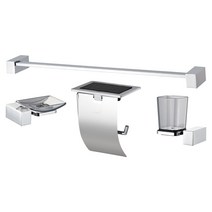 두진 바스 헤라 욕실 액세서리 4종 세트, CHROME, 1세트