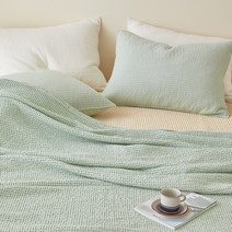 마틸라 마일드 모달 와플 사계절 피그먼트 이불, 애쉬민트