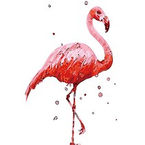 순잠 깜찍 모던 수채화 유채화 개릭터 그림그리기 DIY 세트 40 x 50 x 2.5 cm, 22 홍색 백조