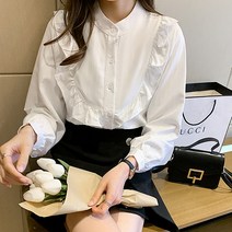 포플러앤씨 에스파 프릴 블라우스