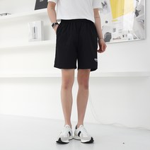 플레이즈 남성용 네버나염 레터링 밴딩 반바지