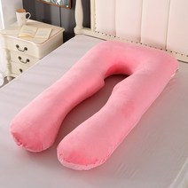 잠솔솔베개 일자목교정기 코골이방지베개 굿잠베개 비개부드러운 양털 임신 베개 Gravida U 형 요추 다기, 06 pink