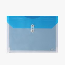 오피스 A4 봉투화일 블루 33cm 투명화일 보관케이스, 1개