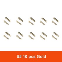 공예 펜치지퍼 수리 공구 세트 금속 스토퍼 더블 슬라이더/오픈 엔드/닫기 엔드 바느질 액세서리 DIY 의류, [17] 5 Gold Open 10 pairs