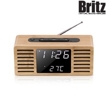 브리츠 BZ-E2R 대나무 LED 라디오 시계 FM수신 포터블라디오